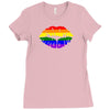 lips  rainbow lgbt gay culture Ladies Fitted T-Shirt