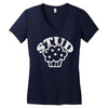 stud muffin cool awesome Women's V-Neck T-Shirt