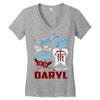 Good Girl Go To Heaven Bad Girl Ride With Daryl Women's V-Neck T-Shirt