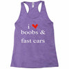 boobs &amp; fast cars Racerback Tank