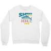 sharks will kill you Crewneck Sweatshirt