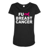 fuck breast cancer Maternity Scoop Neck T-shirt