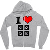i love code Zipper Hoodie