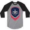 land of the free shield 3/4 Sleeve Shirt