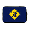 ninja crossing sign Laptop sleeve