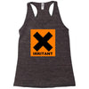 irritant symbol joke Racerback Tank