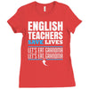 english teacher save lives Ladies Fitted T-Shirt