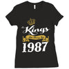 kings are born in 1987 Ladies Fitted T-Shirt