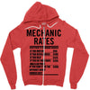 mechanic labour rates Zipper Hoodie
