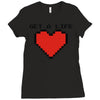 get a life Ladies Fitted T-Shirt
