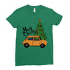 merry christmas car Ladies Fitted T-Shirt