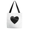 black heart Tote Bags