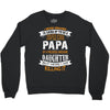 Super Cool Papa Of A Freaking Awesome Daughter Crewneck Sweatshirt