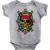 pirate bones skull Baby Bodysuit
