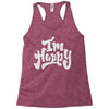 i'm happy Racerback Tank