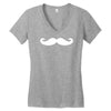 mustache sticker decal vinyl Women's V-Neck T-Shirt