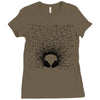 headphones Ladies Fitted T-Shirt