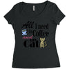 coffee cat Women's Triblend Scoop T-shirt