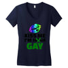 kiss me im gay Women's V-Neck T-Shirt