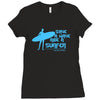 surf board surfer australia save a wave ride a surfer ocean Ladies Fitted T-Shirt