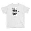 rock paper scissors lizard spock big bang theory geek nerd gift t shir Youth Tee