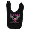 my hero is now my angel breast cancer awareness Baby Bibs