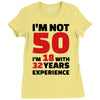 i am not 50 Ladies Fitted T-Shirt
