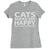 cats make me happy you, not so much Ladies Fitted T-Shirt