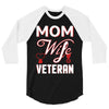 Mom Wife Veteran - Veterans Day T-Shirt Gifts 3/4 Sleeve Shirt