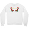 badassy with roses Crewneck Sweatshirt