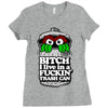 get a job, grouch! Ladies Fitted T-Shirt