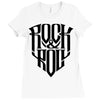 rock music Ladies Fitted T-Shirt