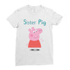 peppa pig sister pig Ladies Fitted T-Shirt