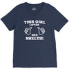 this girl loves her sheltie V-Neck Tee