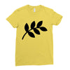 daun hitam Ladies Fitted T-Shirt
