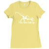 t rex hates push ups Ladies Fitted T-Shirt
