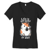 fat life Women's V-Neck T-Shirt