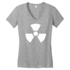 biohazard logo die cut vinyl Women's V-Neck T-Shirt
