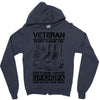 Veteran Don't Thank Me Thank My Grandpa Who Never Came Back Zipper Hoodie