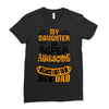 My Daughter Super Awesome Dad Ladies Fitted T-Shirt