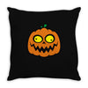 crazy pumpkin Throw Pillow
