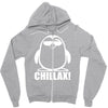 penguin chillax funny new Zipper Hoodie