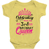 Celebrating With the 3rd Birthday Queen Baby Onesie