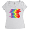 Goku Rainbow T-Shirt Women's Triblend Scoop T-shirt