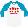 my heart is filled with love 3/4 Sleeve Shirt