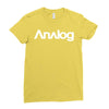 analog white logo Ladies Fitted T-Shirt