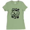 badass cat Ladies Fitted T-Shirt