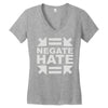 negate hate Women's V-Neck T-Shirt