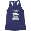 t rex hates pushups Racerback Tank