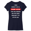 i was going to be a trump voter for halloween but my head wouldn't fit Women's V-Neck T-Shirt